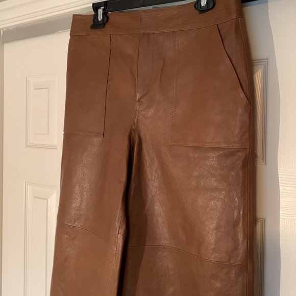 FrameDenim• Leather Culotte• Tawny Color - Picture 3 of 8